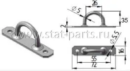 2.131446 БОРТОВАЯ ПЕТЛЯ ПОД ТРОС H=35