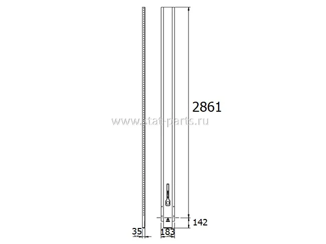 0505014 СТОЙКА СРЕДНЯЯ БОКОВАЯ KTL