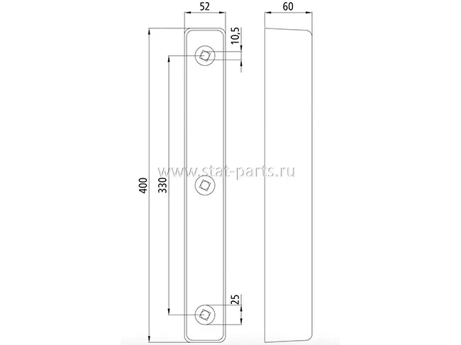 335.101391 ОТБОЙНИК ДЛИНА 400 ММ