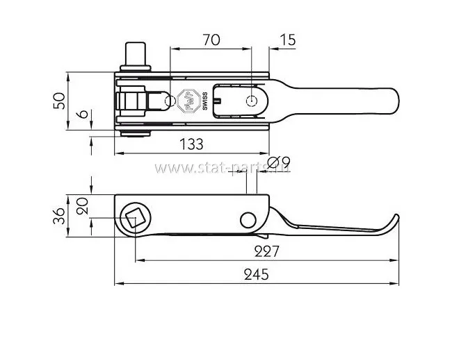 670.905111 НАТЯЖИТЕЛЬ БОКОВОГО ТЕНТА, ЛЕВЫЙ
