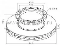 026.666-10A ТОРМОЗНОЙ ДИСК IVECO 2996329 026.666-10A ТОРМОЗНОЙ ДИСК IVECO 2996329