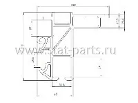60180 НАПРАВЛЯЮЩАЯ КРЫШИ TOPLINE 2 SMART 13700ММ