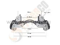 303985 СКОБА СУППОРТА WABCO, ЛЕВАЯ