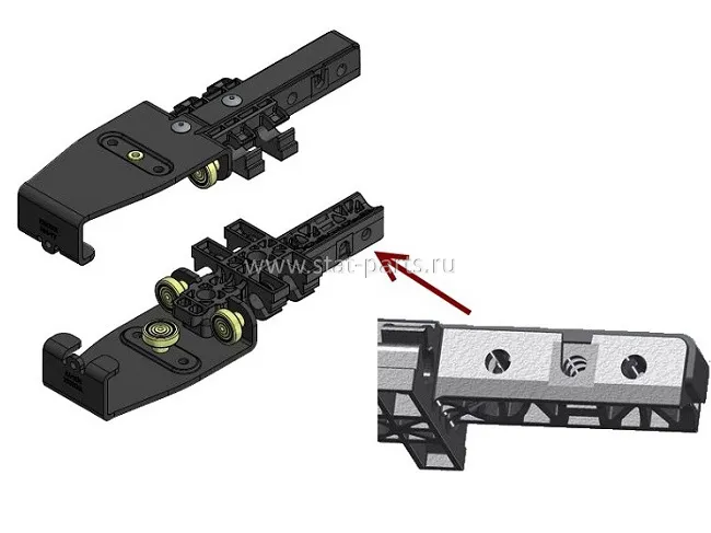 38091940 РОЛИКОВАЯ ТЕЛЕЖКА МЕТАЛОПЛАСТ ДЛЯ  КРЫШИ HD/UL II