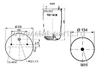 TRL1478 ПНЕВМОРЕССОРА БЕЗ СТАКАНА BPW 30 K 940MB TRL1478 ПНЕВМОРЕССОРА БЕЗ СТАКАНА BPW 30 K 940MB