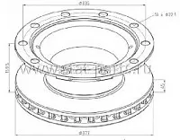 TL6.010-00A ТОРМОЗНОЙ ДИСК BPW SB3745 03.088.34.10.7 TL6.010-00A ТОРМОЗНОЙ ДИСК BPW SB3745 03.088.34.10.7