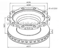 046.377-00A ТОРМОЗНОЙ ДИСК BPW 0308834087 046.377-00A ТОРМОЗНОЙ ДИСК BPW 0308834087