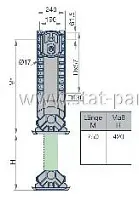 02.3710.22.01-K ОПОРНОЕ УСТРОЙСТВО M=750ММ (СТОПА S) БЕЗ РЕДУКТОРА
