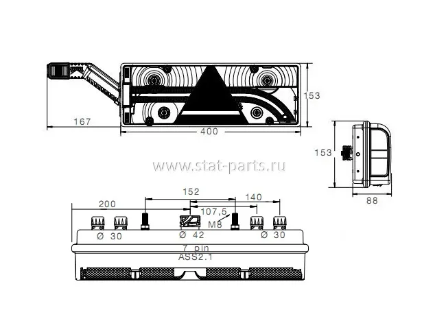 25-7020-517 ФОНАРЬ ЛЕВЫЙ EUROPOINT III + 4ASS2+SML