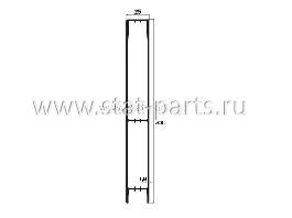 535.621061 ВЕРХНИЙ АЛЮМИНИЕВЫЙ ПРОФИЛЬ БОКОВОГО БОРТА 3200Х200Х25ММ