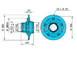 03.272.43.42.0 СТУПИЦА БЕЗ ПОДШИПНИКОВ BPW M 135 x 2 / O 120/150