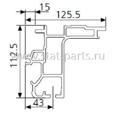 103199/13600 НАПРАВЛЯЮЩАЯ СДВИЖНОЙ КРЫШИ EDSCHA LITE PLUS И SESAM SLIMLINER 13600ММ (38054670)