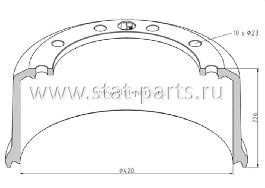 03.109.67.19.0 ТОРМОЗНОЙ БАРАБАН BPW 420X180