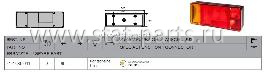 41-1080-011 СТЕКЛО ДЛЯ ЗАДНЕГО ФОНАРЯ,ЛЕВОЕ,С КАМЕРОЙ ДЛЯ ПРОТИВОТУМАННОГО ФОНАРЯ,IVECO-DAILY/EUROCA