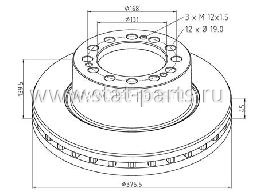 066.253-00A ТОРМОЗНОЙ ДИСК SAF SKRB9019W 377ММ 4.079.0007.03