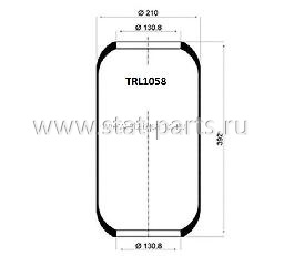 TRL1058 ПНЕВМОРЕССОРА БАЛЛОН MAN,MERCEDES,SCANIA 644N