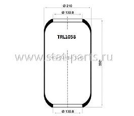 TRL1058 ПНЕВМОРЕССОРА БАЛЛОН MAN,MERCEDES,SCANIA 644N