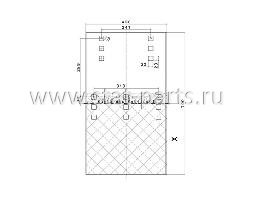 1371 41 725 БРЫЗГОВИК КРЫЛА АНТИСПРЕЙ B=400,H=700, X=250MM