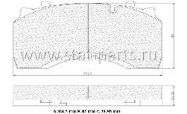 102.PAS-564.G00 ТОРМОЗНЫЕ КОЛОДКИ RVI 29142