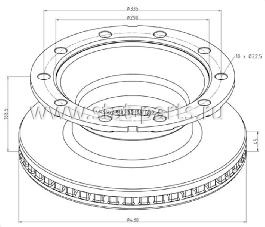 TL6.025-00A ТОРМОЗНОЙ ДИСК SCHMITZ ROTOS 017870