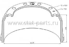 266.584-00A ТОРМОЗНОЙ БАРАБАН 419Х180/212 20 183 V