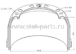 146.088-00A ТОРМОЗНОЙ БАРАБАН VOLVO ПЕРЕДНЕЙ ОСИ 410X200  1599010