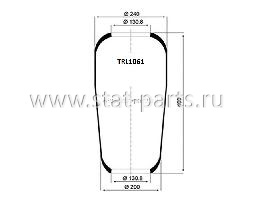 TRL1061 ПНЕВМОРЕССОРА БАЛЛОН BUS MAN,MERCEDES 720N