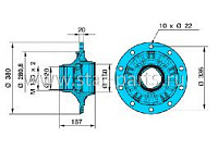 03.272.43.42.0 СТУПИЦА БЕЗ ПОДШИПНИКОВ BPW M 135 x 2 / O 120/150