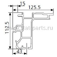 103199/13600 НАПРАВЛЯЮЩАЯ СДВИЖНОЙ КРЫШИ EDSCHA LITE PLUS И SESAM SLIMLINER 13600ММ (38054670)