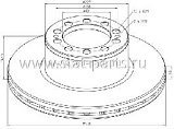 TL6.012-00A ТОРМОЗНОЙ ДИСК MERCEDES ACTROS ПЕРЕДНИЙ 9434210312