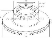 TL6.012-00A ТОРМОЗНОЙ ДИСК MERCEDES ACTROS ПЕРЕДНИЙ 9434210312