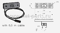 31-6604-014 ГАБАРИТНЫЙ ФОНАРЬ БЕЛЫЙ FLATPOINT I LED С КАБЕЛЕМ 0,5М