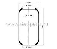 TRL1058 ПНЕВМОРЕССОРА БАЛЛОН MAN,MERCEDES,SCANIA 644N