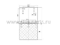1371 41 725 БРЫЗГОВИК КРЫЛА АНТИСПРЕЙ B=400,H=700, X=250MM