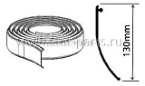 38059950 РЕЗИНКА ОТ ПОДЛИВА ДЛЯ КРЫШИ 13700Х130ММ, СЕРАЯ, БОКОВОЕ СОЕДИНЕНИЕ