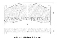 102.PAS-555.G00 ТОРМОЗНЫЕ КОЛОДКИ VOLVO 29137