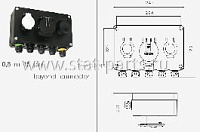 76-7002-004 РАСПАЯЧНАЯ КОРОБКА С РОЗЕТКАМИ С КАБЕЛЕМ 0,6М