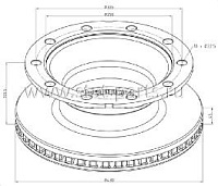 TL6.025-00A ТОРМОЗНОЙ ДИСК SCHMITZ ROTOS 017870