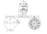 TRL1167 ПНЕВМОРЕССОРА В СБОРЕ С ПЛАСТИКОВЫМ СТАКАНОМ 220MM SAF 3.229.0039.00