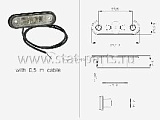 31-7100-064 ФОНАРЬ ГАБАРИТНЫЙ БЕЛЫЙ POSIPOINT II С КАБЕЛЕМ 0,5М