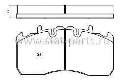 102.PAS-683.G00 ТОРМОЗНЫЕ КОЛОДКИ MERITOR KOGEL TRAX 29211