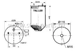 TRL1109 ПНЕВМОРЕССОРА БЕЗ СТАКАНА SAF 4022NP02