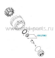 09317883 ГАЙКА ОСЕВАЯ СТУПИЦЫ КОЛЕСА  ЛЕВАЯ М68Х1,5 SW95 (GKH2)