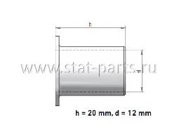 GFM-1214-20 ПЛАСТИКОВАЯ ВТУЛКА ВОРОТНОЙ ПЕТЛИ (650000128)