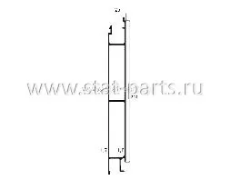 535.621039 ПРОМЕЖУТОЧНЫЙ АЛЮМИНИЕВЫЙ ПРОФИЛЬ ПЕРЕДНЕЙ СТЕНКИ 2300Х200Х25ММ