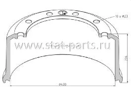 03.109.67.19.0 ТОРМОЗНОЙ БАРАБАН BPW 420X180