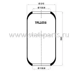 TRL1058 ПНЕВМОРЕССОРА БАЛЛОН MAN,MERCEDES,SCANIA 644N