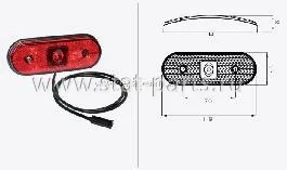 31-7804-054 ГАБАРИТНЫЙ ФОНАРЬ КРАСНЫЙ С КАБЕЛЕМ 3,5М
