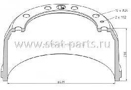 266.584-00A ТОРМОЗНОЙ БАРАБАН 419Х180/212 20 183 V
