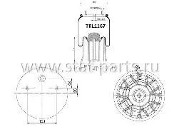 TRL1167 ПНЕВМОРЕССОРА В СБОРЕ С ПЛАСТИКОВЫМ СТАКАНОМ 220MM SAF 3.229.0039.00